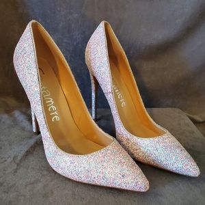 Castamere Size 8.5 Glittery Pink Stilettos
